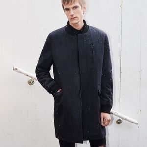 Zara Man Dark Grey Bomber Coat